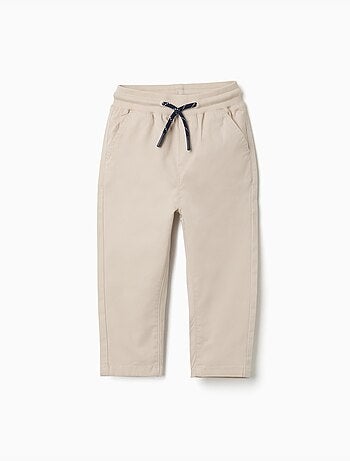 Pantalon ajusté en sergé avec cordon de serrage