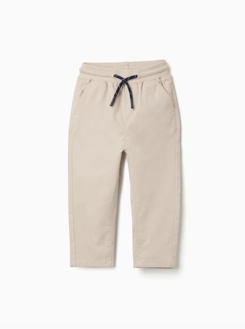 Pantalon ajusté en sergé avec cordon de serrage - Kiabi Pantalon ajusté en sergé avec cordon de serrage - Kiabi