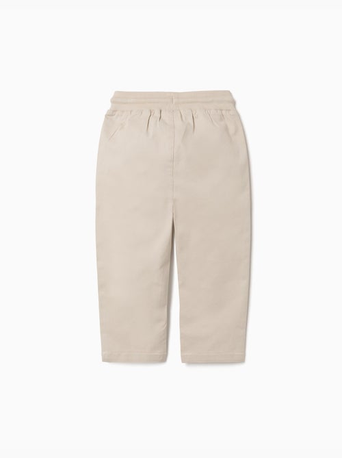 Pantalon ajusté en sergé avec cordon de serrage - Kiabi Pantalon ajusté en sergé avec cordon de serrage - Kiabi