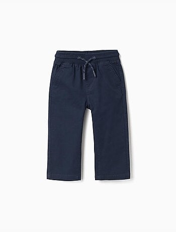 Pantalon ajusté en sergé avec cordon de serrage