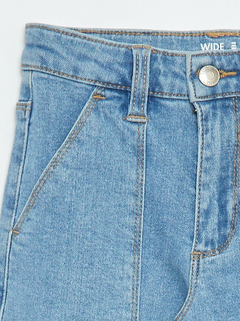 Pantalon ajustée avec poches à rabat - coupe + confortable Bleu - Kiabi