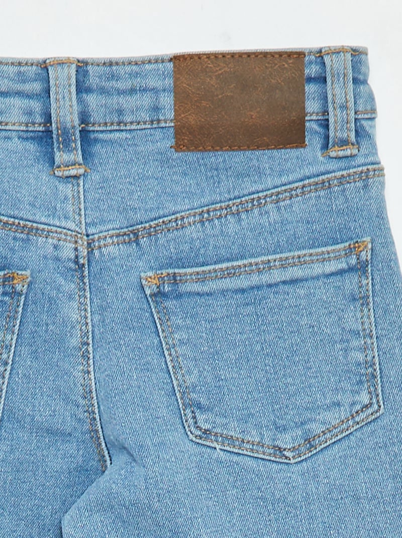 Pantalon ajustée avec poches à rabat - coupe + confortable Bleu - Kiabi