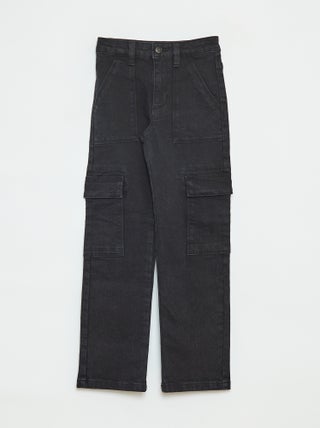 Pantalon ajustée avec poches à rabat - coupe + confortable