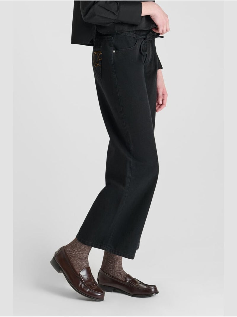 Pantalon ALEXGI droite en jeans 'Le Temps Des Cerises' Noir - Kiabi