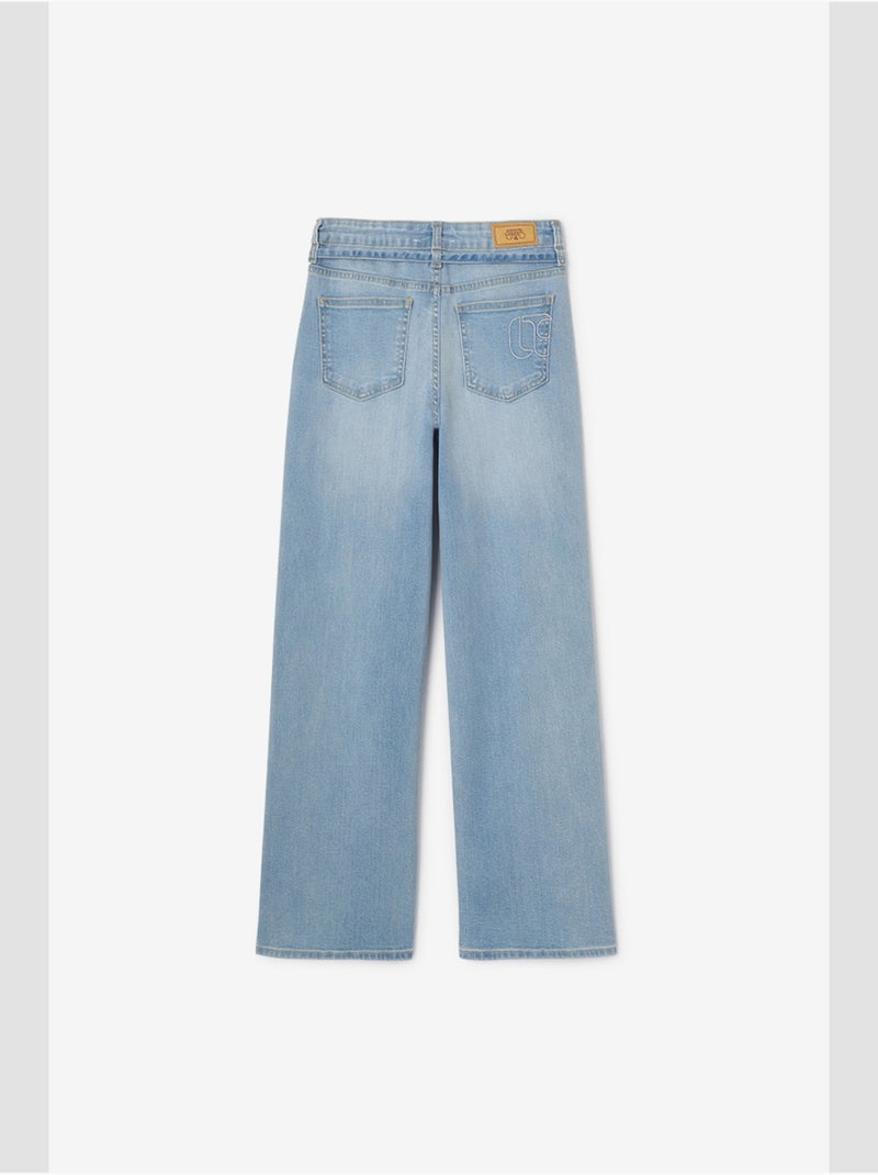 Pantalon ALEXGI flare en jeans 'Le Temps Des Cerises' Bleu - Kiabi