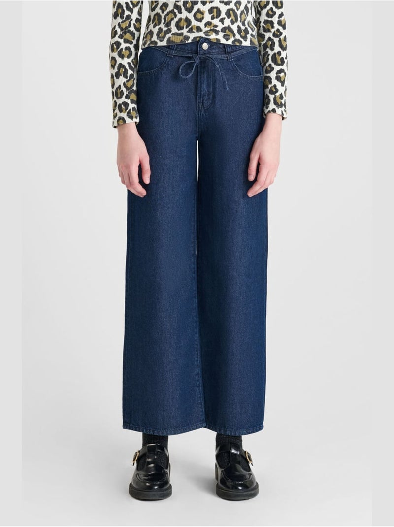 Pantalon ALEXGI flare en jeans 'Le Temps Des Cerises' Bleu - Kiabi