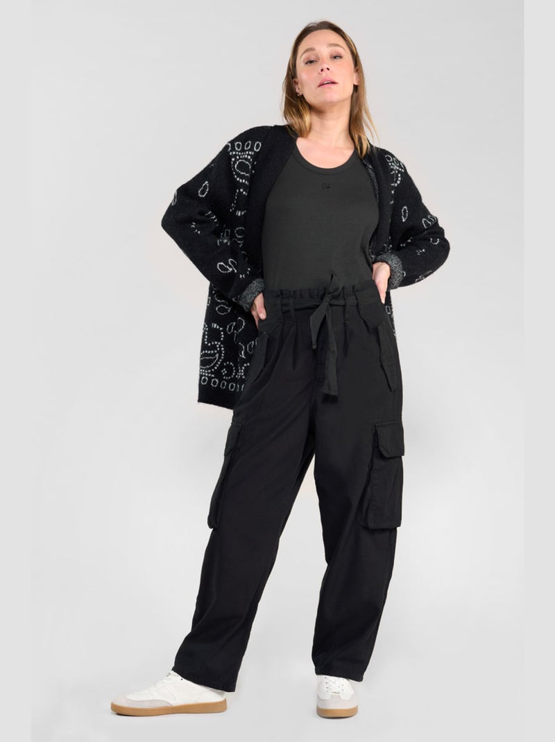 Pantalon AMBROISE loose, large 'Le Temps Des Cerises' Noir - Kiabi