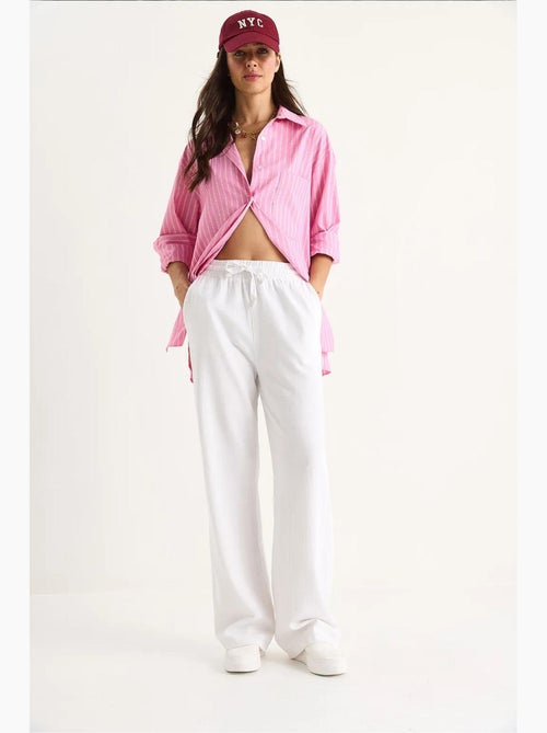 Pantalon ample à jambes larges et cordon de serrage lucci - Kiabi Pantalon ample à jambes larges et cordon de serrage lucci - Kiabi