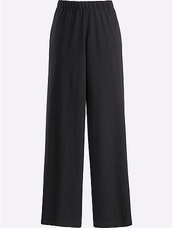 Pantalon ample avec ceinture élastique et 2 poches cousues - Taille standard - Moda Vilona