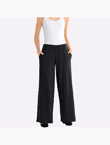 Pantalon ample avec ceinture élastique et 2 poches cousues - taille standard - moda vilona