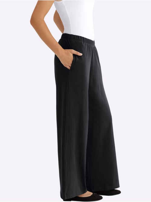 Pantalon ample avec ceinture élastique et 2 poches cousues - Taille standard - Moda Vilona - Kiabi