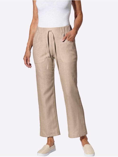 Pantalon ample avec ceinture élastique et poches à l'avant - Taille standard - Moda Vilona - Kiabi