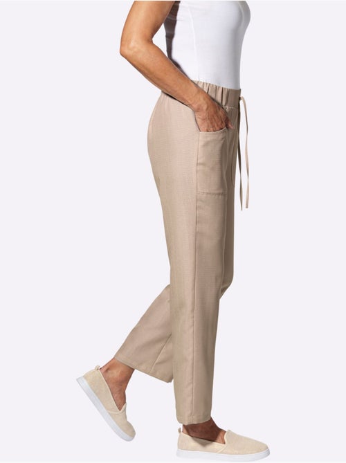 Pantalon ample avec ceinture élastique et poches à l'avant - Taille standard - Moda Vilona - Kiabi