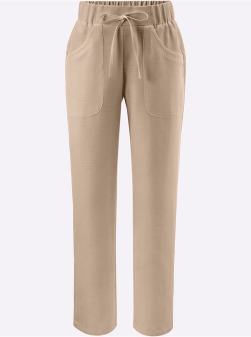 Pantalon ample avec ceinture élastique et poches à l'avant - Taille standard - Moda Vilona - Kiabi