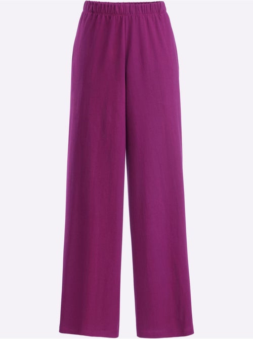 Pantalon ample avec ceinture élastique et poches cousues - Taille standard - Moda Vilona - Kiabi