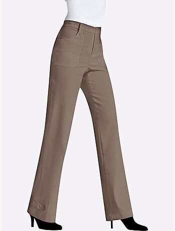 Pantalon ample avec poches et brides fantaisie en matière extensible - Taille standard - Witt