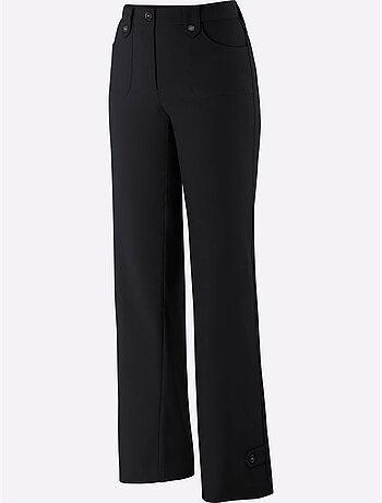Pantalon ample avec poches et brides fantaisie en matière extensible - taille standard - witt