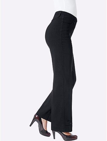 Pantalon ample avec poches et brides fantaisie en matière extensible - taille standard - witt
