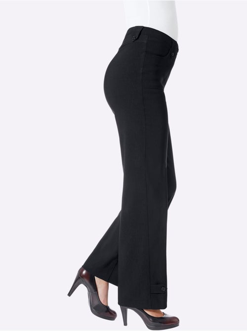 Pantalon ample avec poches et brides fantaisie en matière extensible - Taille standard - Witt - Kiabi