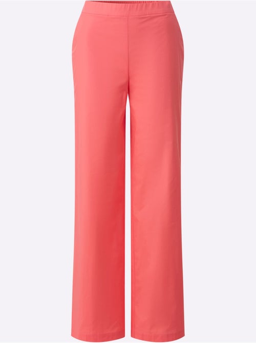 Pantalon ample avec taille haute et poches latérales - Taille standard - Helline - Kiabi