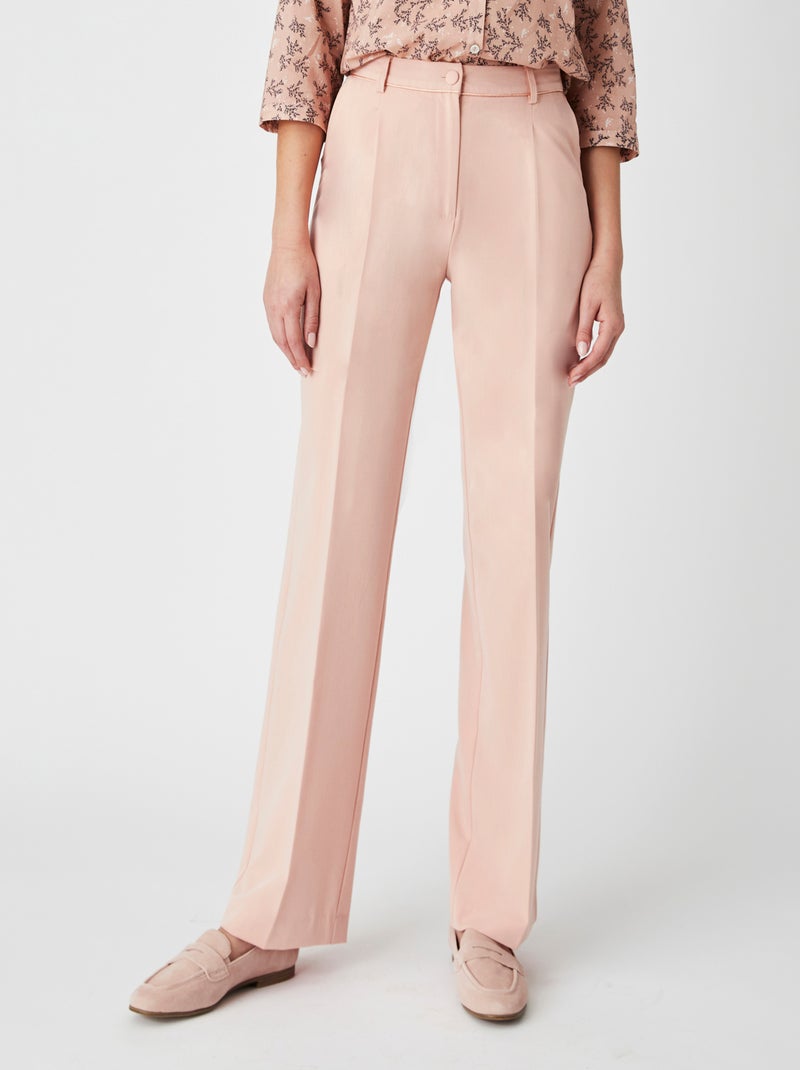 Pantalon ample biais satin - Damart Rose - Kiabi