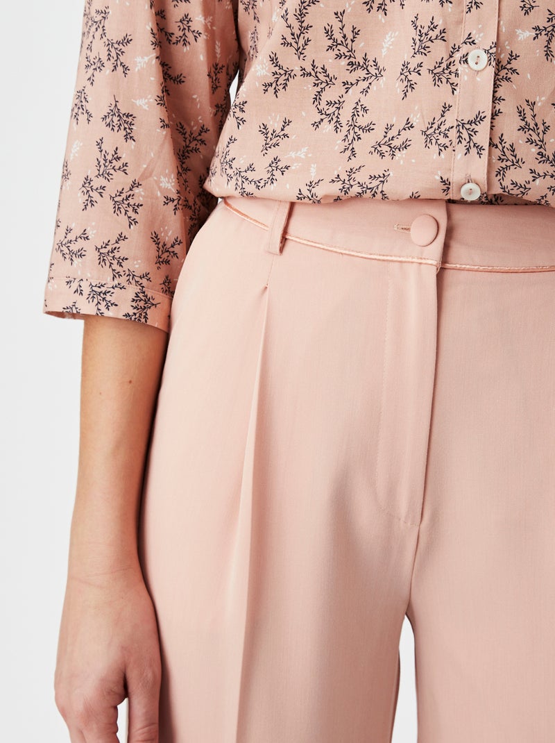 Pantalon ample biais satin - damart Rose - Kiabi