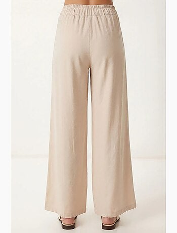 Pantalon ample en crêpe à taille haute istanbul