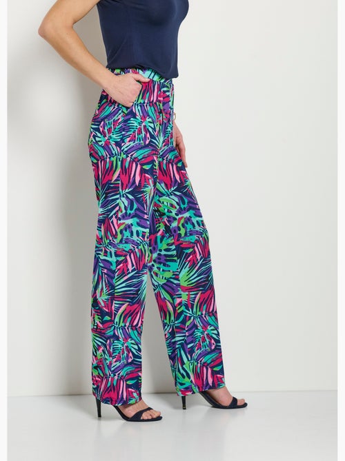 Pantalon ample taille élastiquée imprimé - Afibel - Kiabi