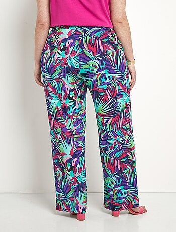 Pantalon ample taille élastiquée imprimé
