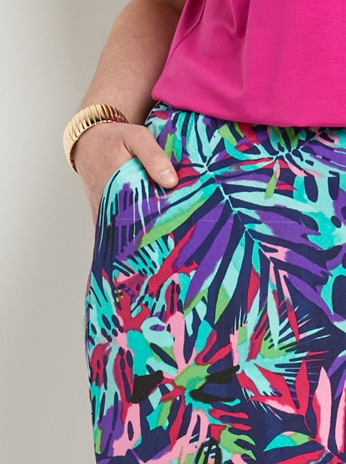 Pantalon ample taille élastiquée imprimé - Kiabi