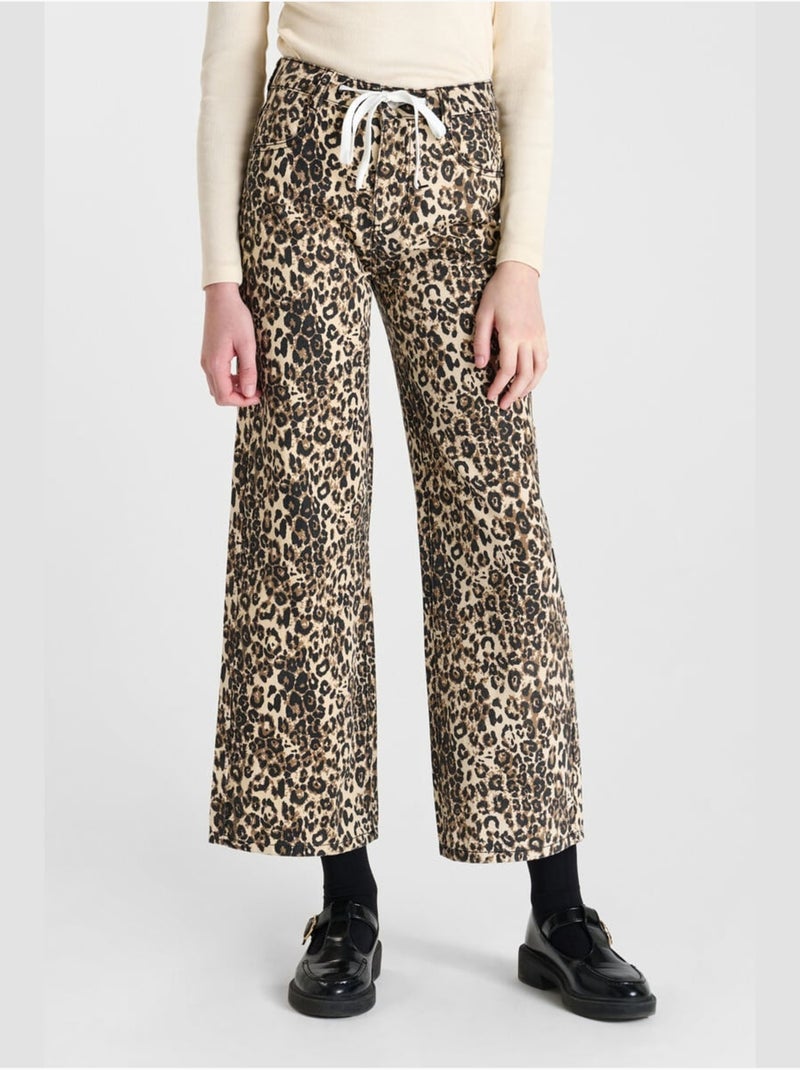Pantalon ARASGI droite en jeans 'Le Temps Des Cerises' Marron - Kiabi