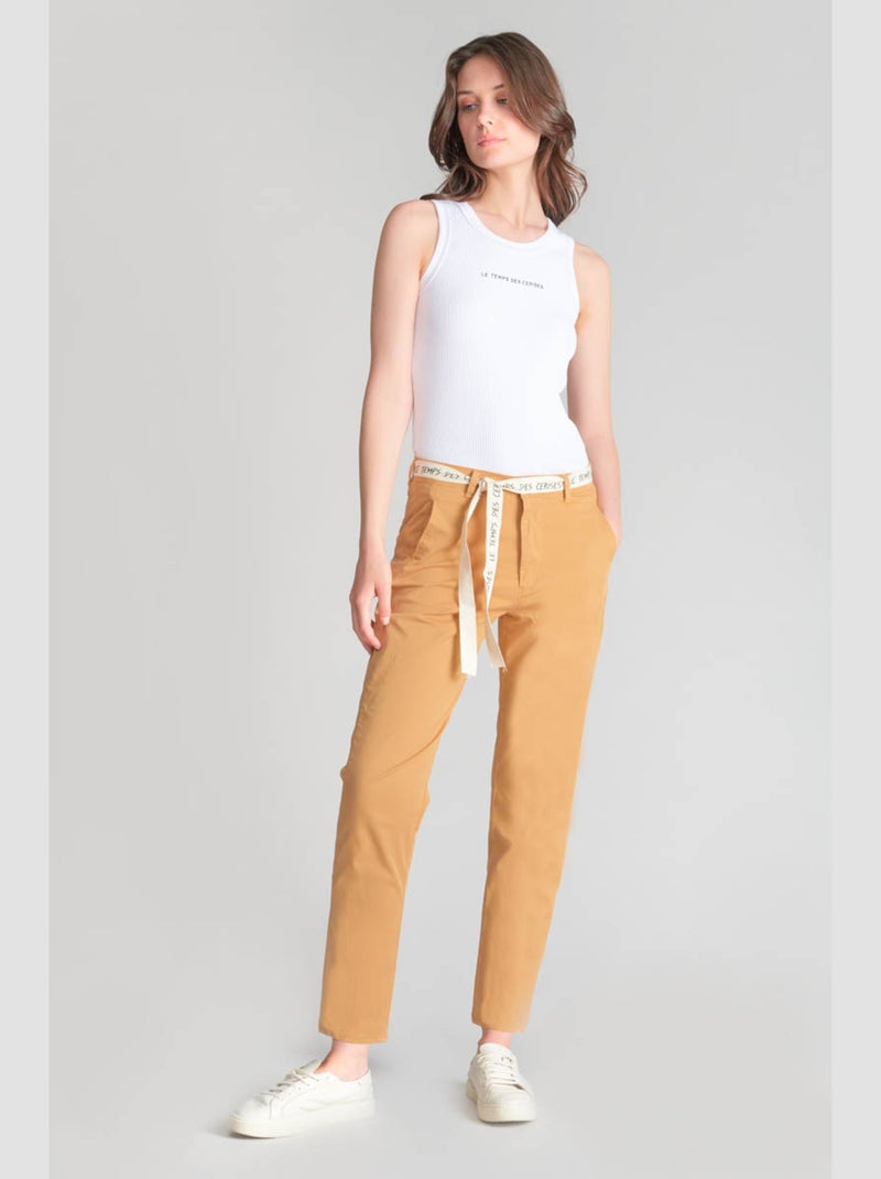 Pantalon ARLO chino 'Le Temps Des Cerises' Jaune - Kiabi