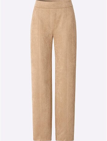 Pantalon au toucher velouté - taille standard - moda vilona