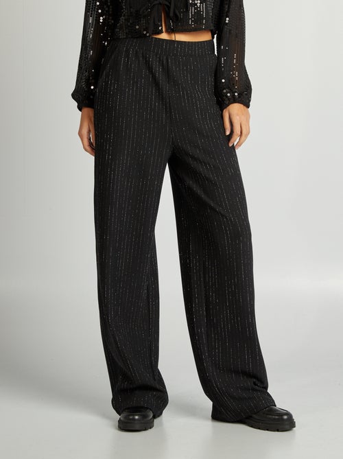 Pantalon avec bandes pailletées 'JDY' - Kiabi