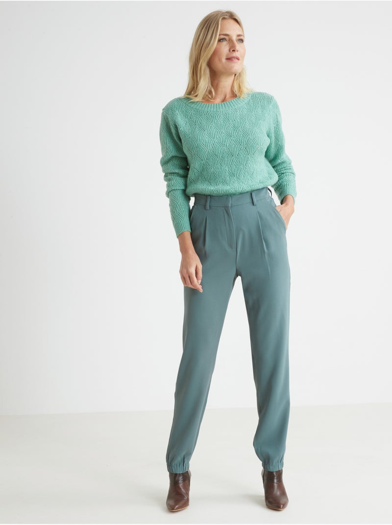 Pantalon avec bas élastiqué - DAXON Vert - Kiabi