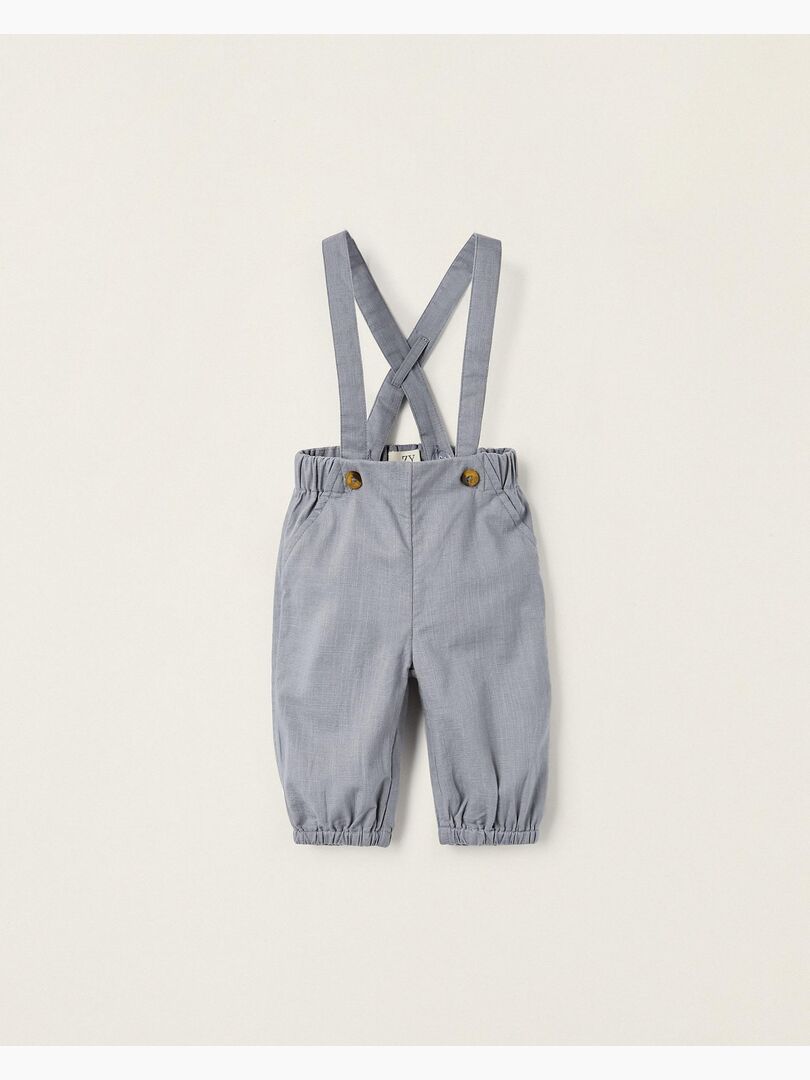 Salopette Bébé Garçon Fille Coton Souple Avec Bretelles - Oursons Mignons 0-24 Mois