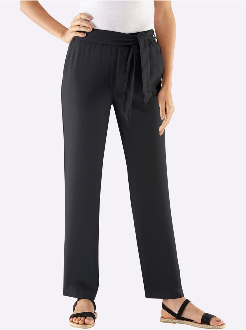 Pantalon avec ceinture amovible élastique et poches pratiques - Taille standard - Witt Noir - Kiabi