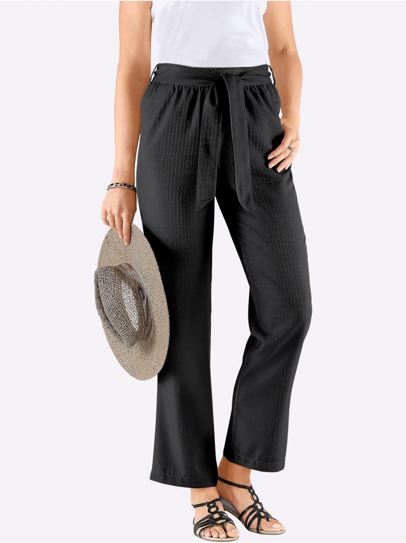 Pantalon avec ceinture amovible élastique et poches pratiques - Taille standard - Witt Noir - Kiabi