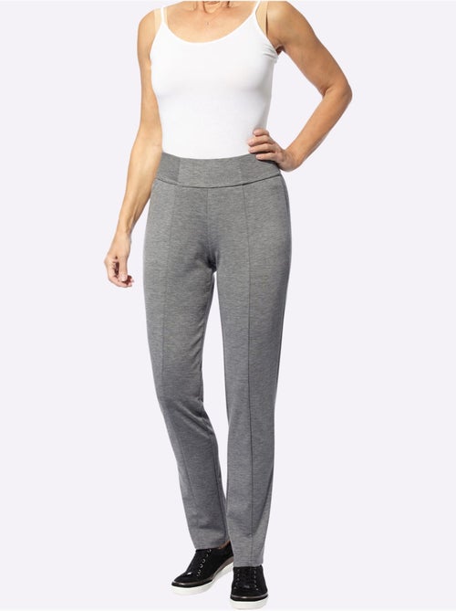 Pantalon avec ceinture élastique et coutures affinantes - Taille standard - Moda Vilona - Kiabi