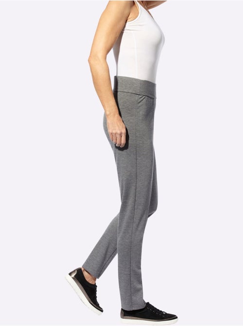 Pantalon avec ceinture élastique et coutures affinantes - Taille standard - Moda Vilona - Kiabi