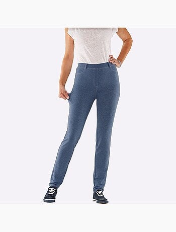 Pantalon avec ceinture élastique et empiècements à poches - taille courte - moda vilona