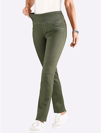 Pantalon avec ceinture élastique et fausses poches avant - Taille courte - Witt