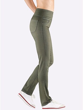 Pantalon avec ceinture élastique et fausses poches avant - Taille courte - Witt