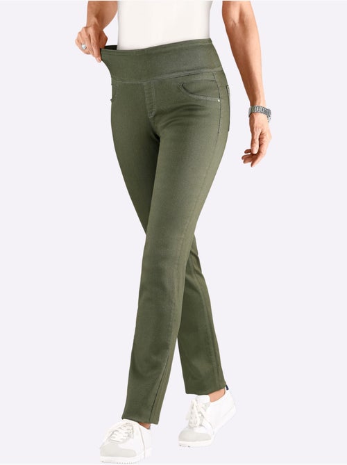 Pantalon avec ceinture élastique et fausses poches avant - Taille courte - Witt - Kiabi Pantalon avec ceinture élastique et fausses poches avant - Taille courte - Witt - Kiabi