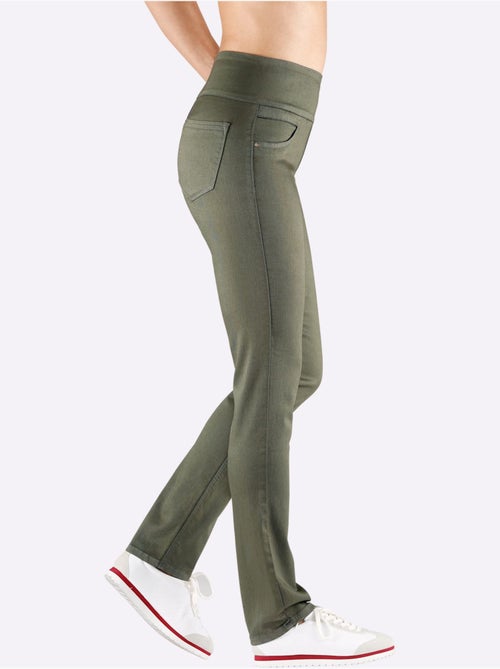Pantalon avec ceinture élastique et fausses poches avant - Taille courte - Witt - Kiabi Pantalon avec ceinture élastique et fausses poches avant - Taille courte - Witt - Kiabi