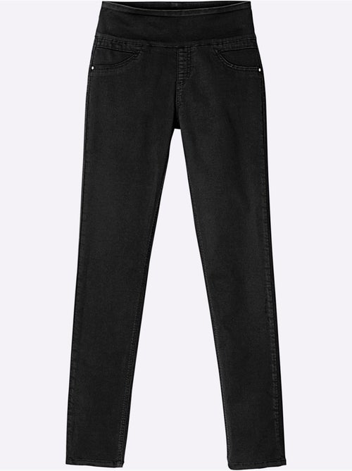 Pantalon avec ceinture élastique et fausses poches avant - Taille courte - Witt - Kiabi
