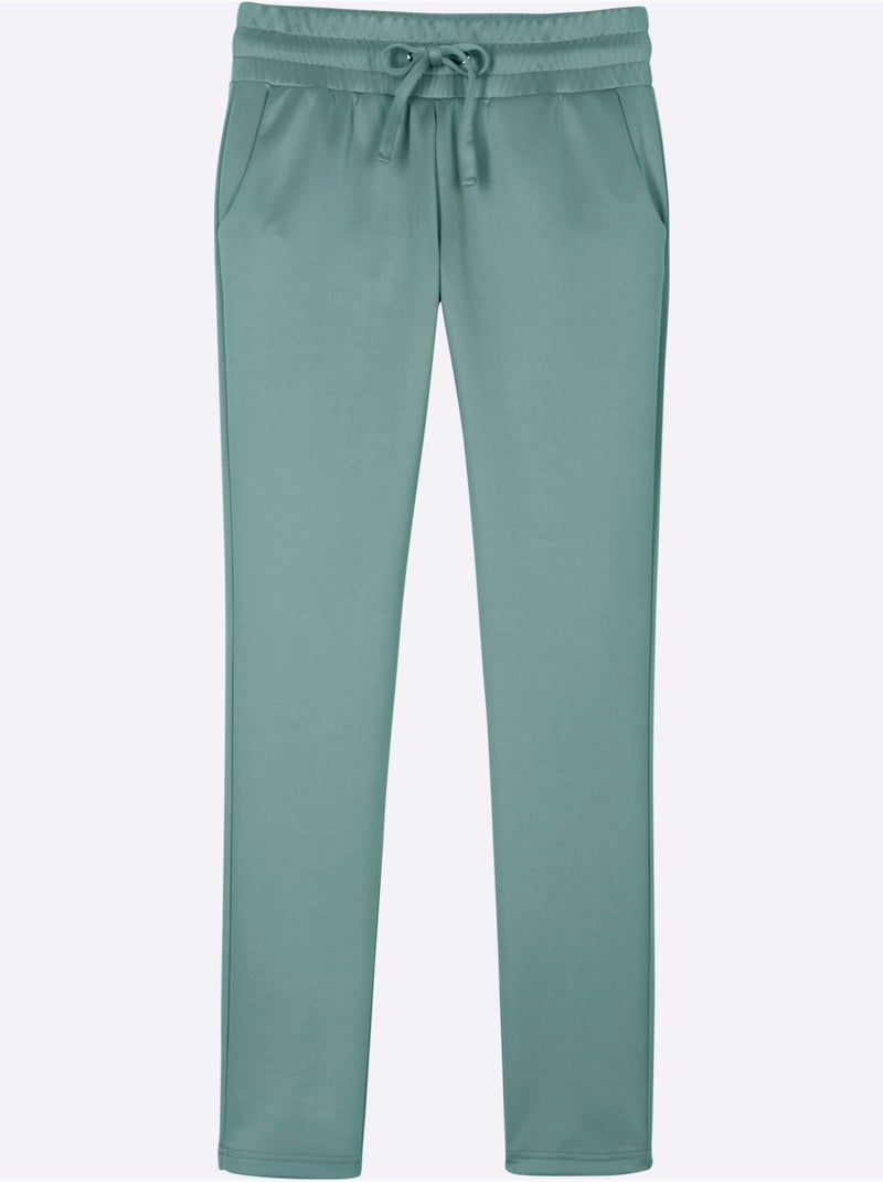 Pantalon avec ceinture élastique et poches pratiques - Taille courte - Moda Vilona Vert jade - Kiabi