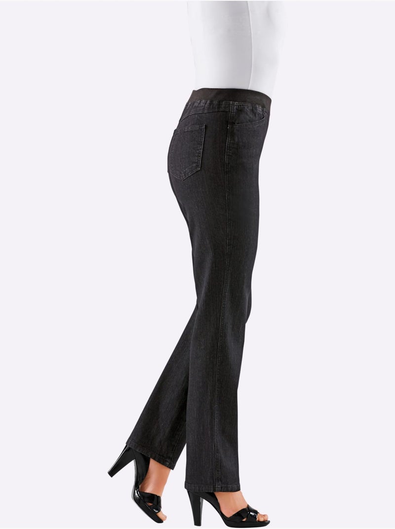 Pantalon avec ceinture élastique et poches pratiques - Taille standard - Witt Noir - Kiabi