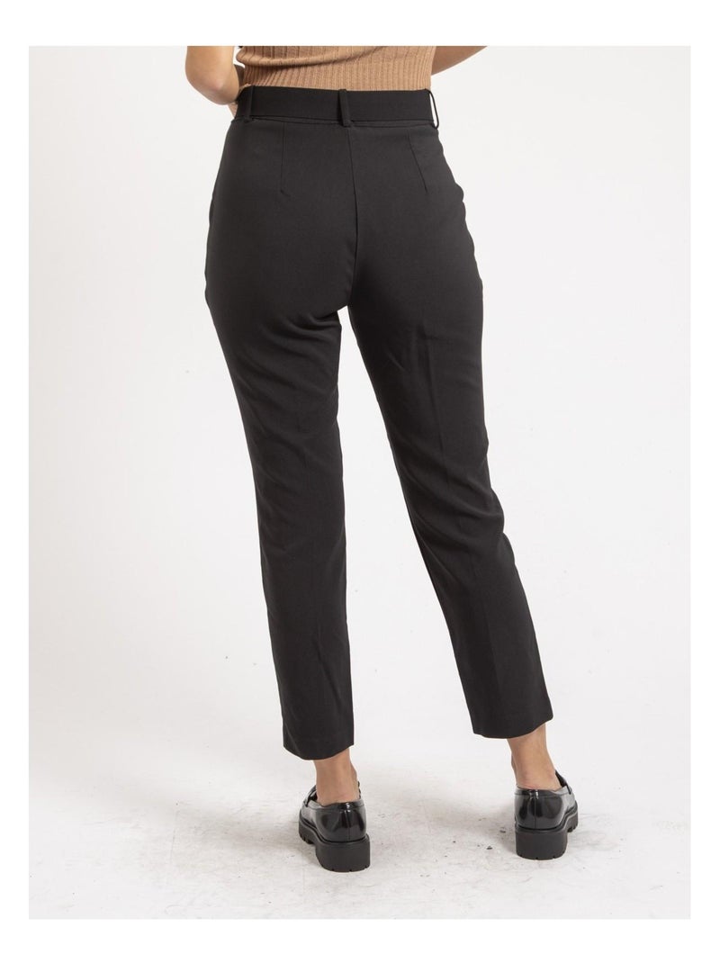 Pantalon avec ceinture EMILIAN Noir - Kiabi