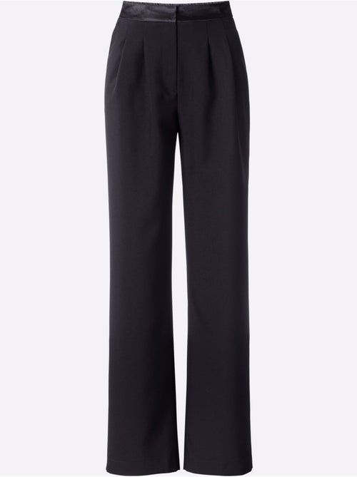 Pantalon avec ceinture en satin et poches devant - Taille standard - Moda Vilona - Kiabi Pantalon avec ceinture en satin et poches devant - Taille standard - Moda Vilona - Kiabi